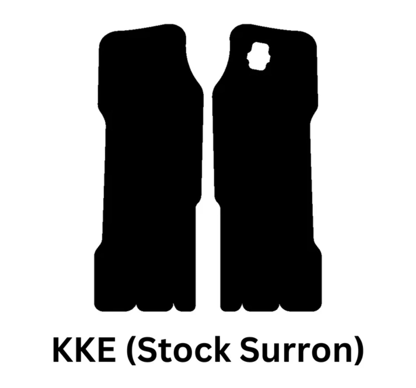 stock Surron fork guards